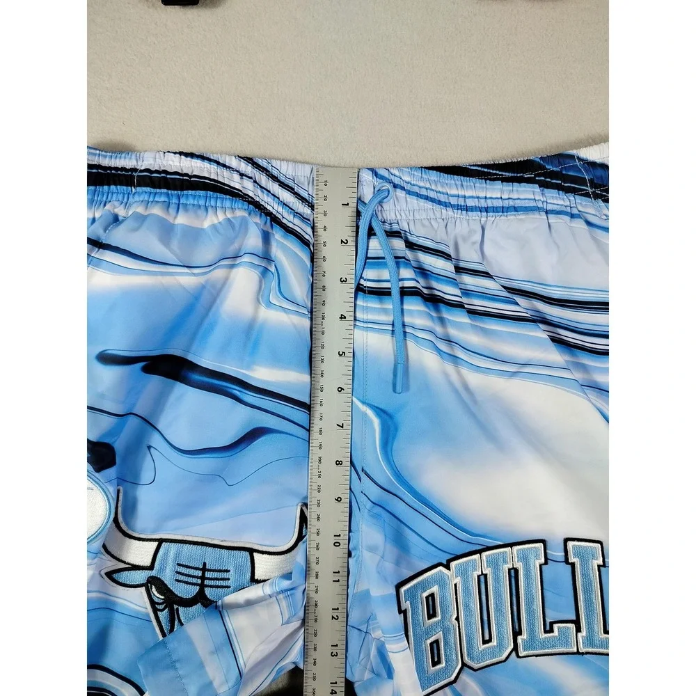 Chicago Bulls Shorts Men's Large Blue NBA Basketball Swim Trunks‎ Pro Standard